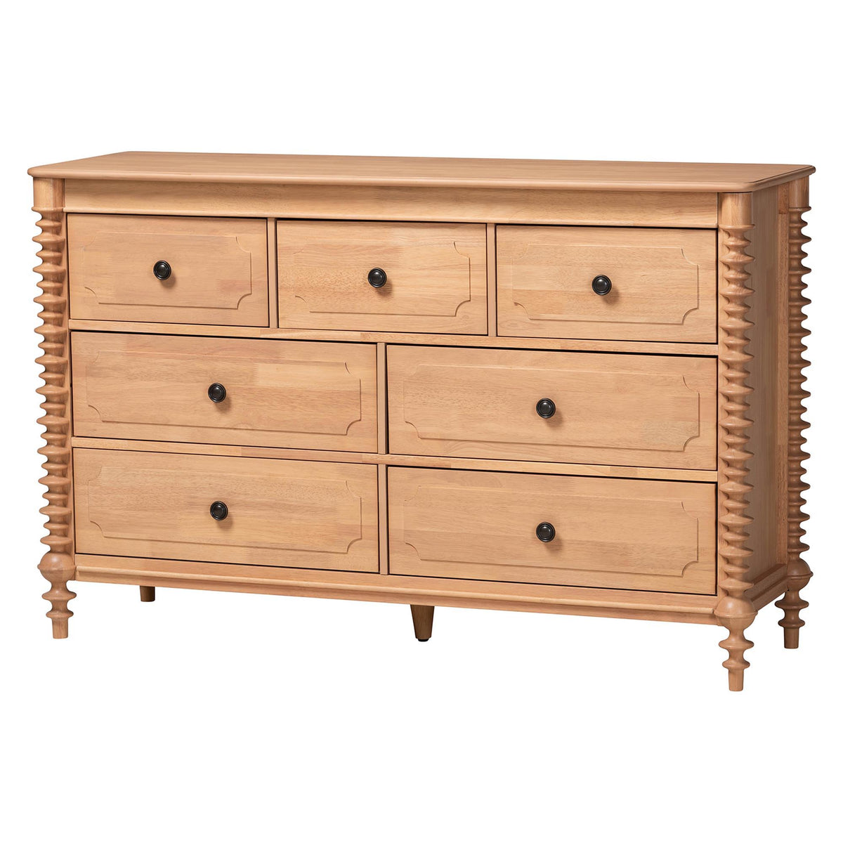 Neviah 5-Piece Bedroom Set with 2-Drawer Nightstands, Queen, Beech Brown