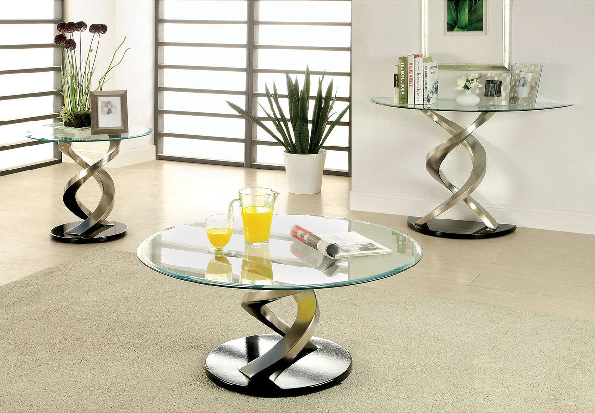 Nova - Coffee Table - Satin Plated / Black