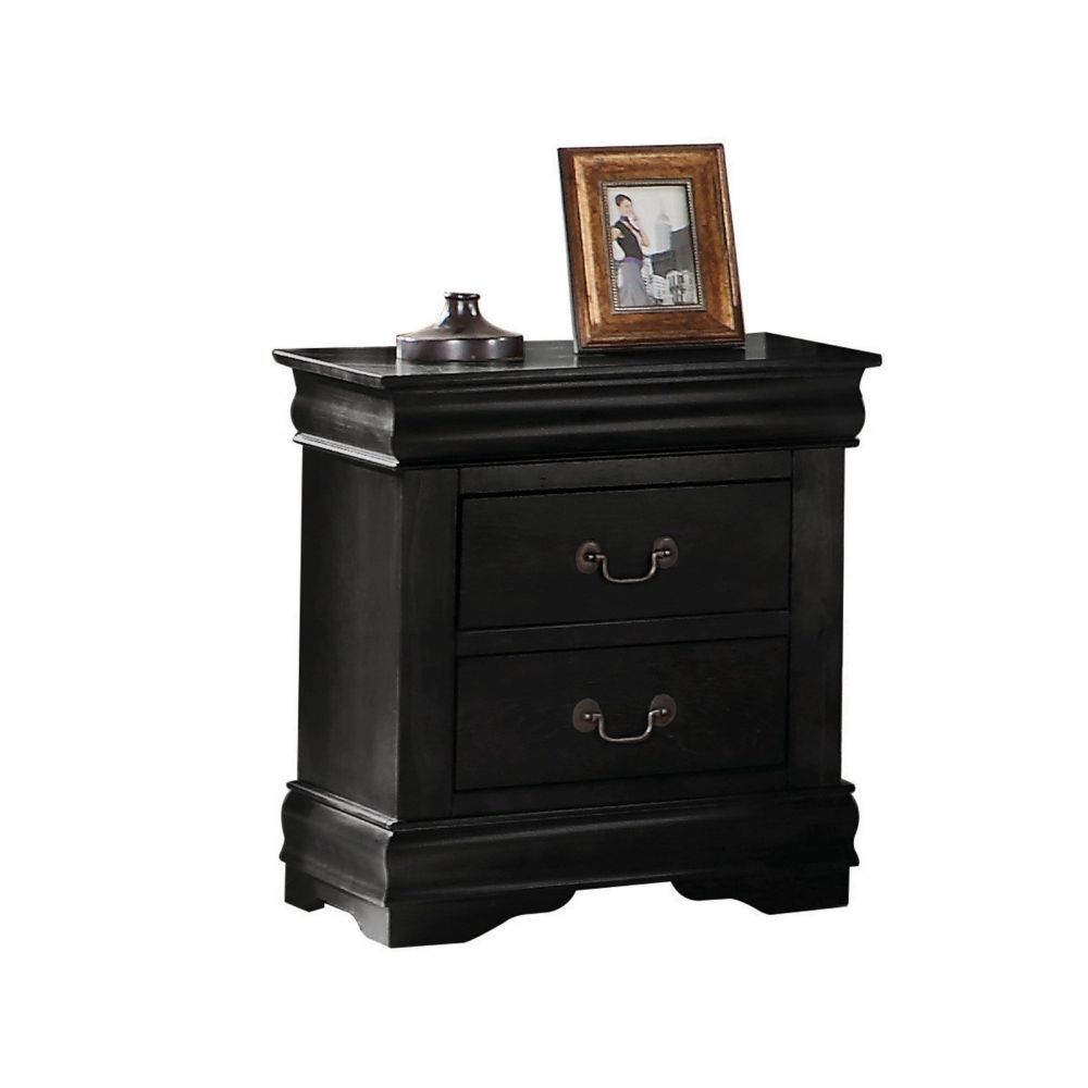 ACME Bring casual elegance into your home with the Louis Phillipe nightstand. This nightstand is a piece that offers any bedroom a sophisticated look. | Meri Furniture