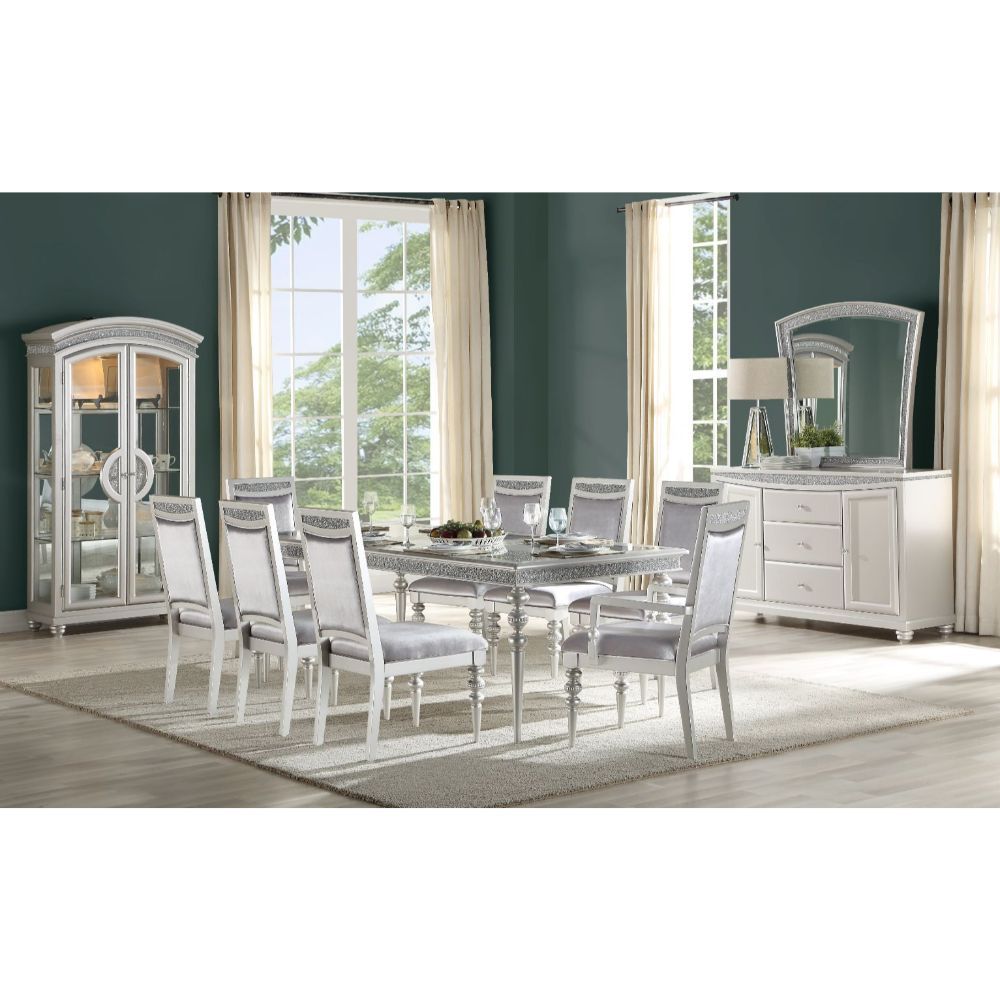 ACME Maverick - Dining Table - Platinum | Meri Furniture