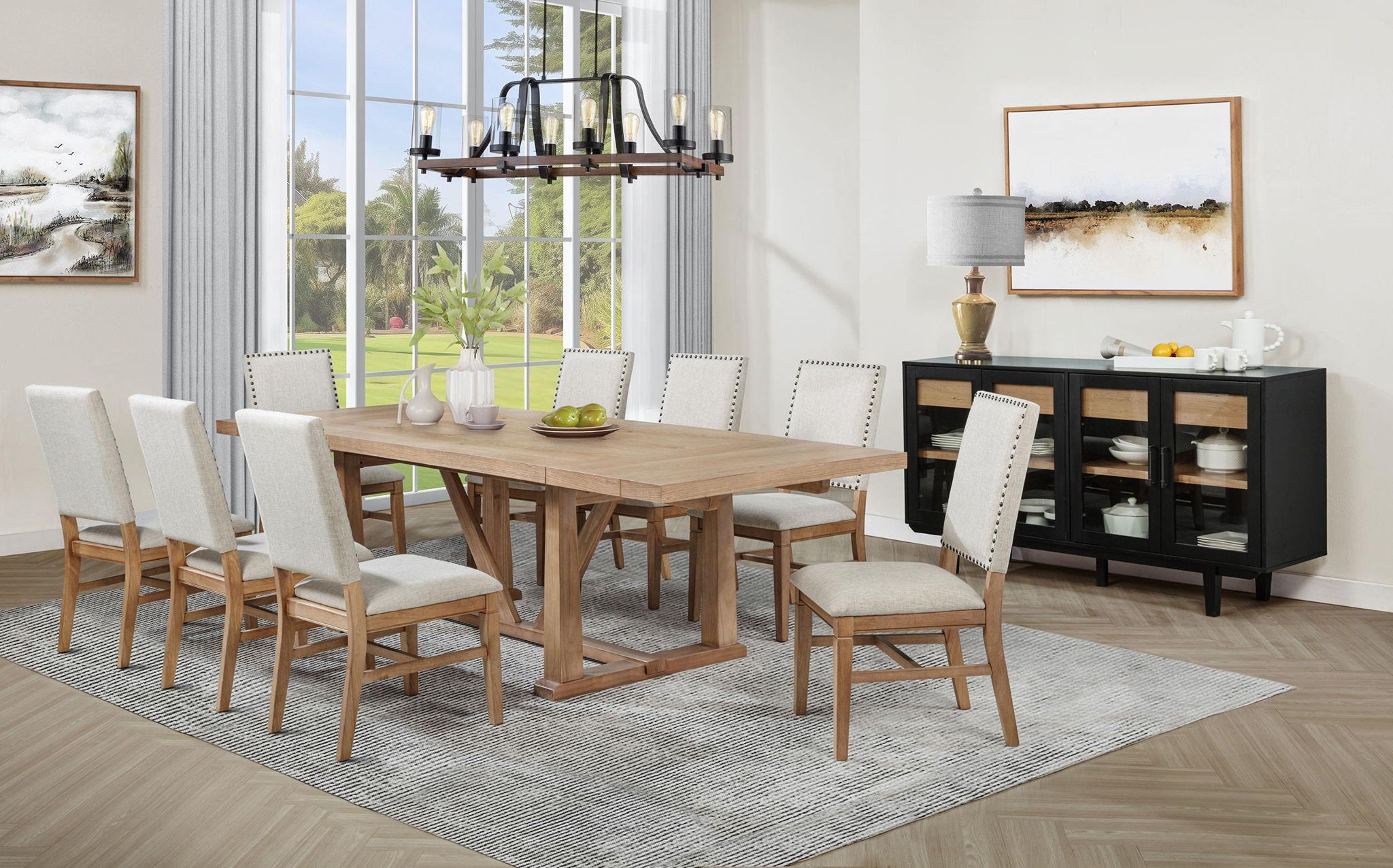 Middleton Upholstered Dining Side Chair Beige (Set of 2)