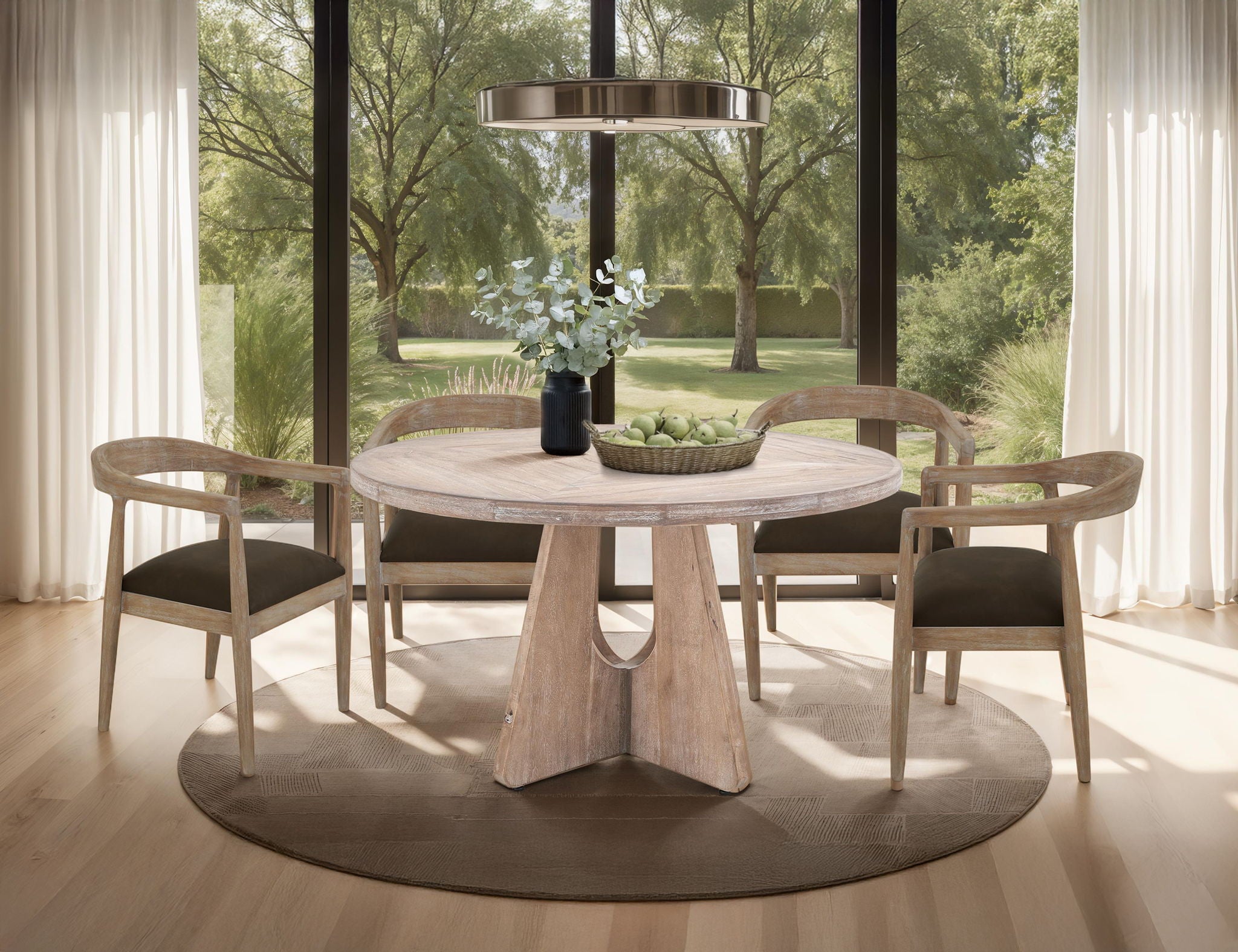 Teak - Chair - Ivory White