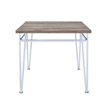 ACME Nadie II - Counter Height Table - Light Oak & Chrome | Meri Furniture