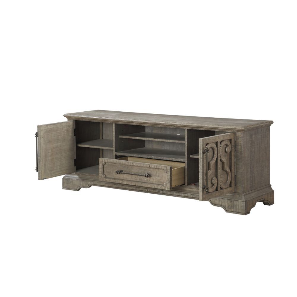 ACME Artesia - TV Stand - Salvaged Natural | Meri Furniture