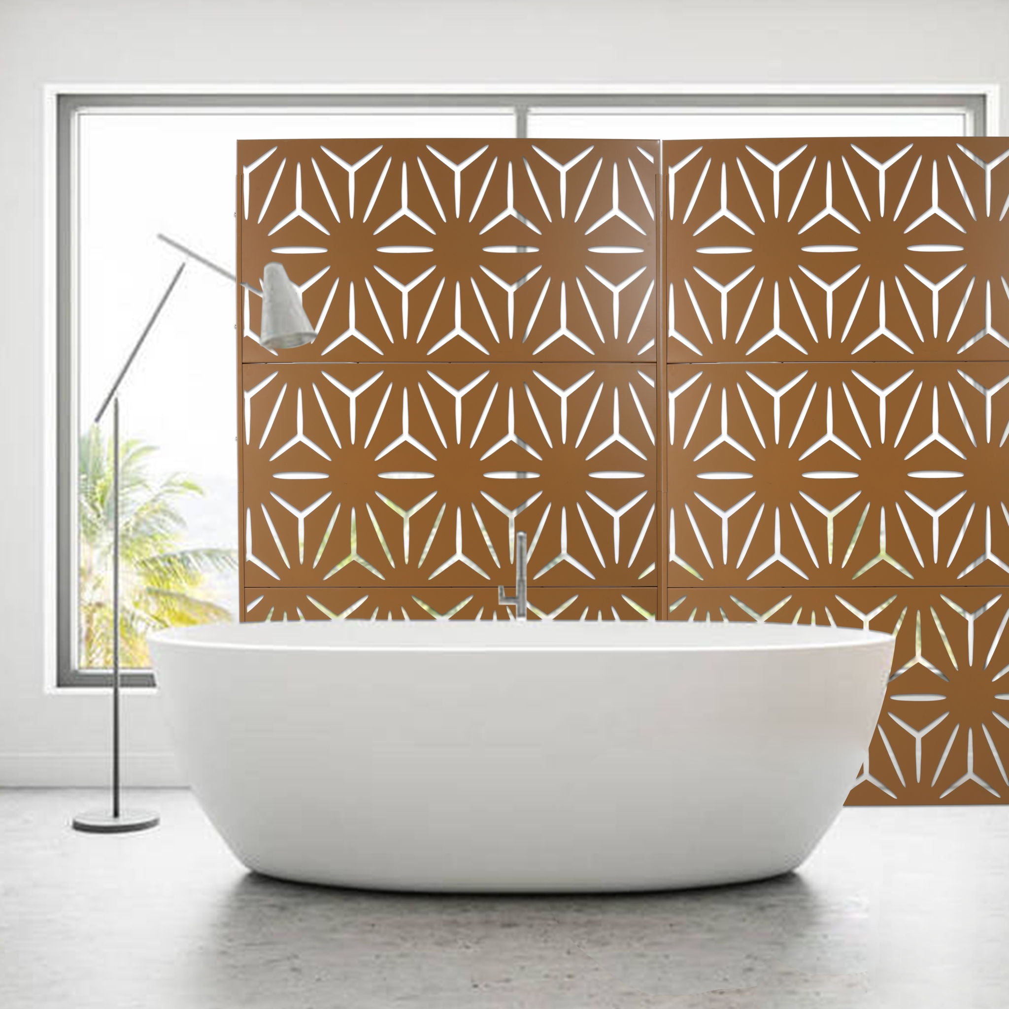 Outdoor & Indoor Metal Privacy Screen, Freestanding Decorative Panels