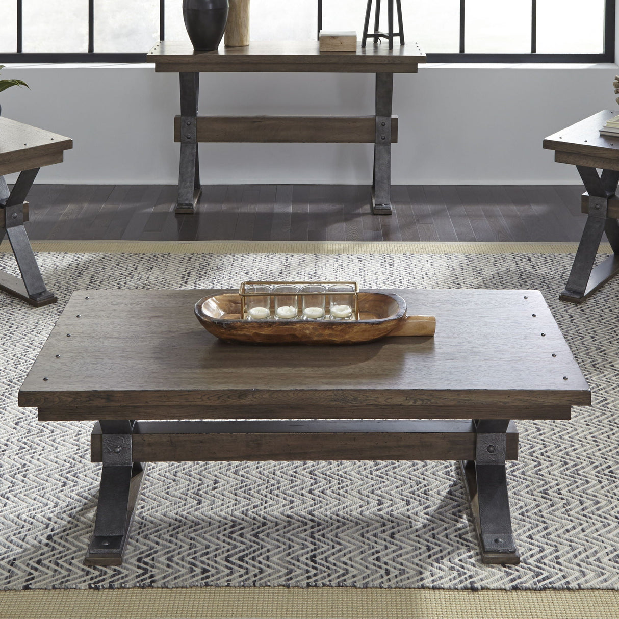 Liberty Furniture Sonoma Road - Rectangular Cocktail Table - Light Brown | Meri Furniture
