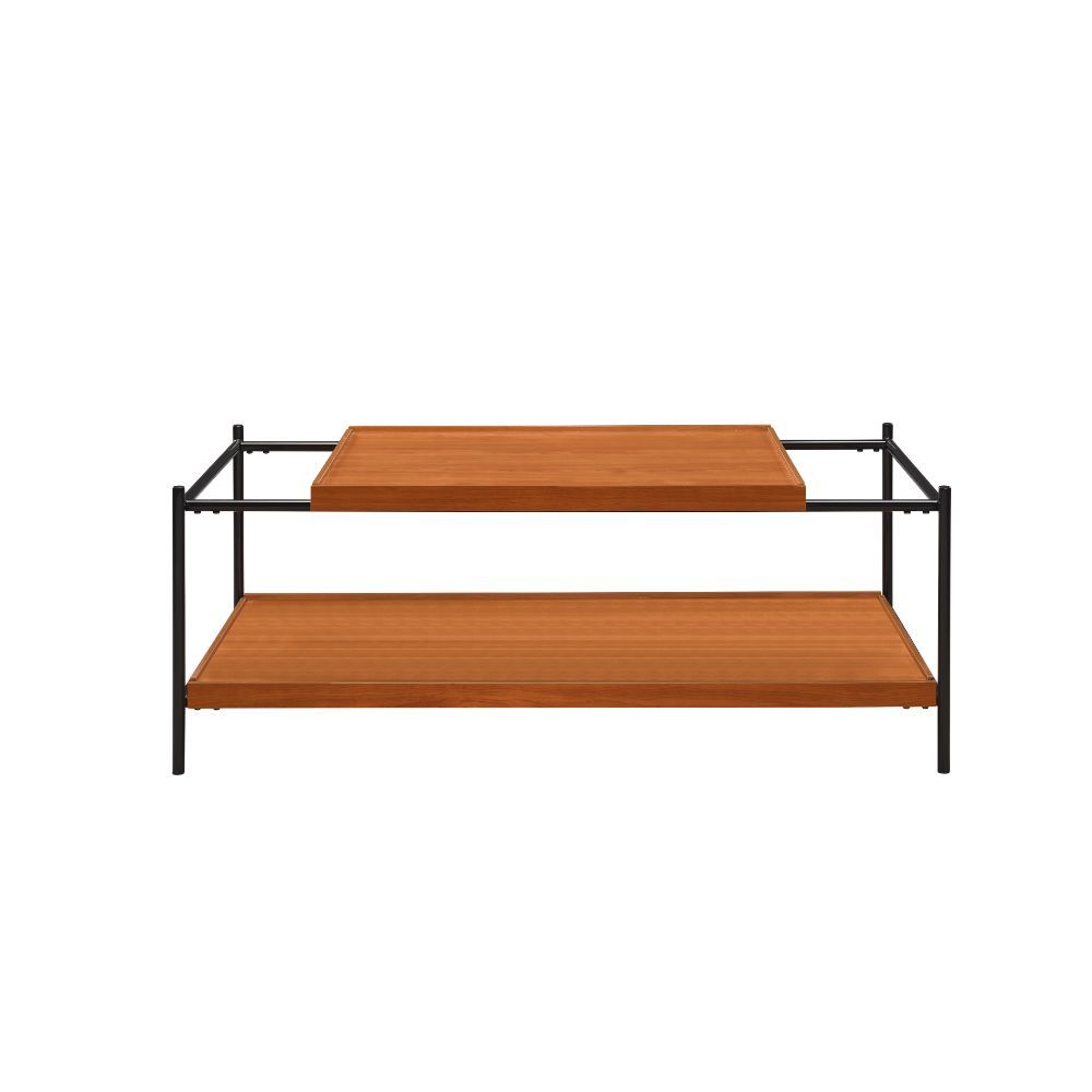 ACME Oaken - Coffee Table - Honey Oak & Black | Meri Furniture