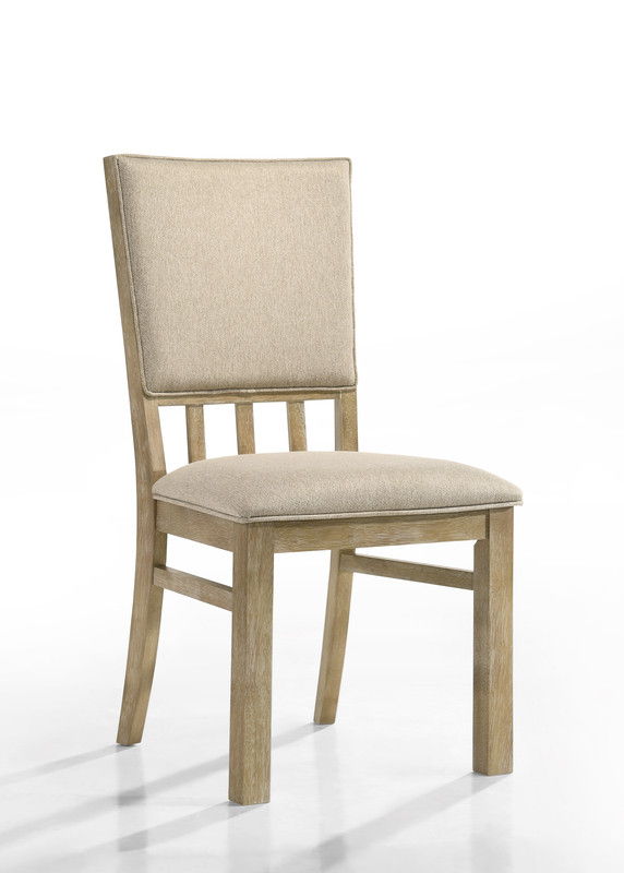 Brutus Set of 2 Reclaimed Wheat 19"W Contemporary Fabric Dining Chair