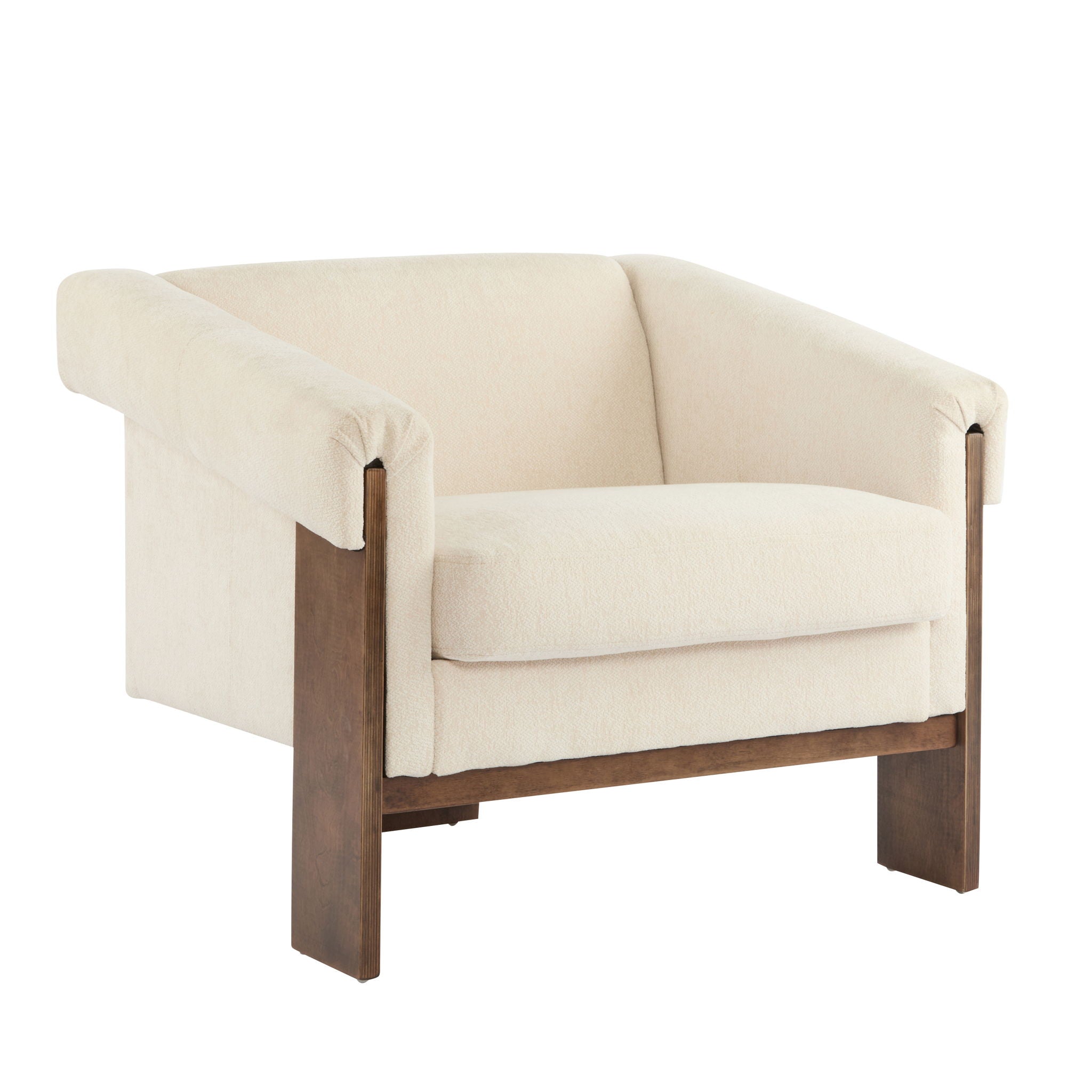 Sierra - Vintage Modern Accent Chair With Deep Cushions And Wide Armrests
