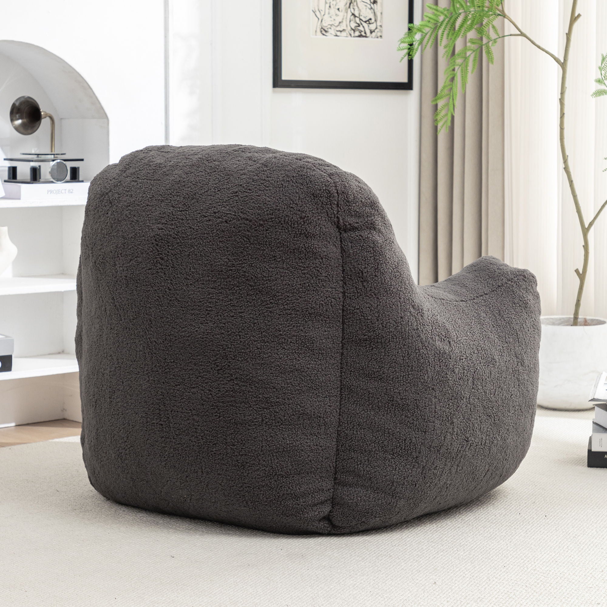 Comfy Bean Bag Chair With Filler, Fluffy And Cozy Seating