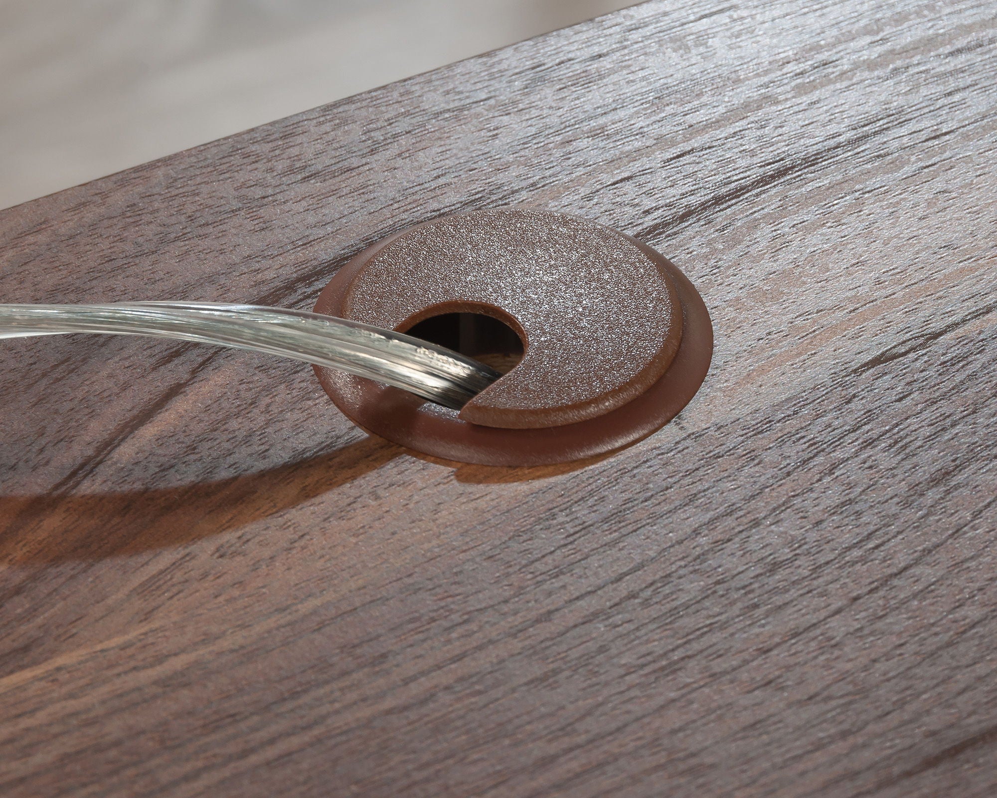 L-Shaped Home Office Desk in Grand Walnut