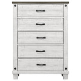 Lilith - 5-Drawer Bedroom Chest - Distressed White