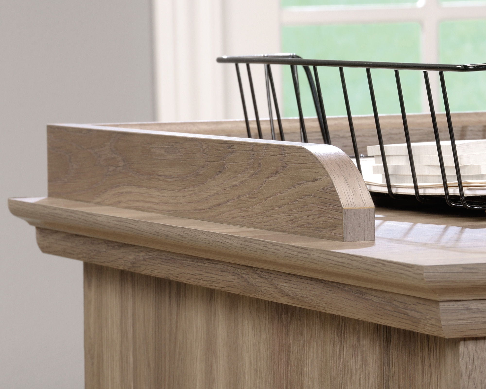 L-Shaped Desk in Salt Oak