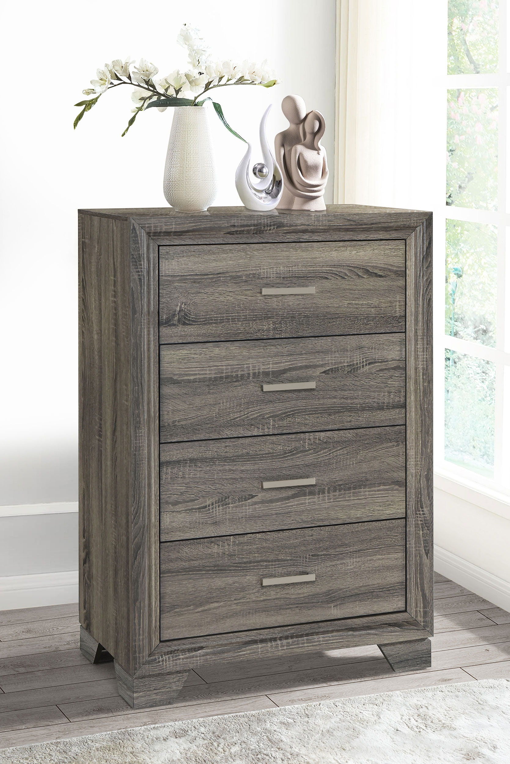 Coaster Fine Furniture Wright - 4-Drawer Chest Of Drawers - Brown Oak | Meri Furniture