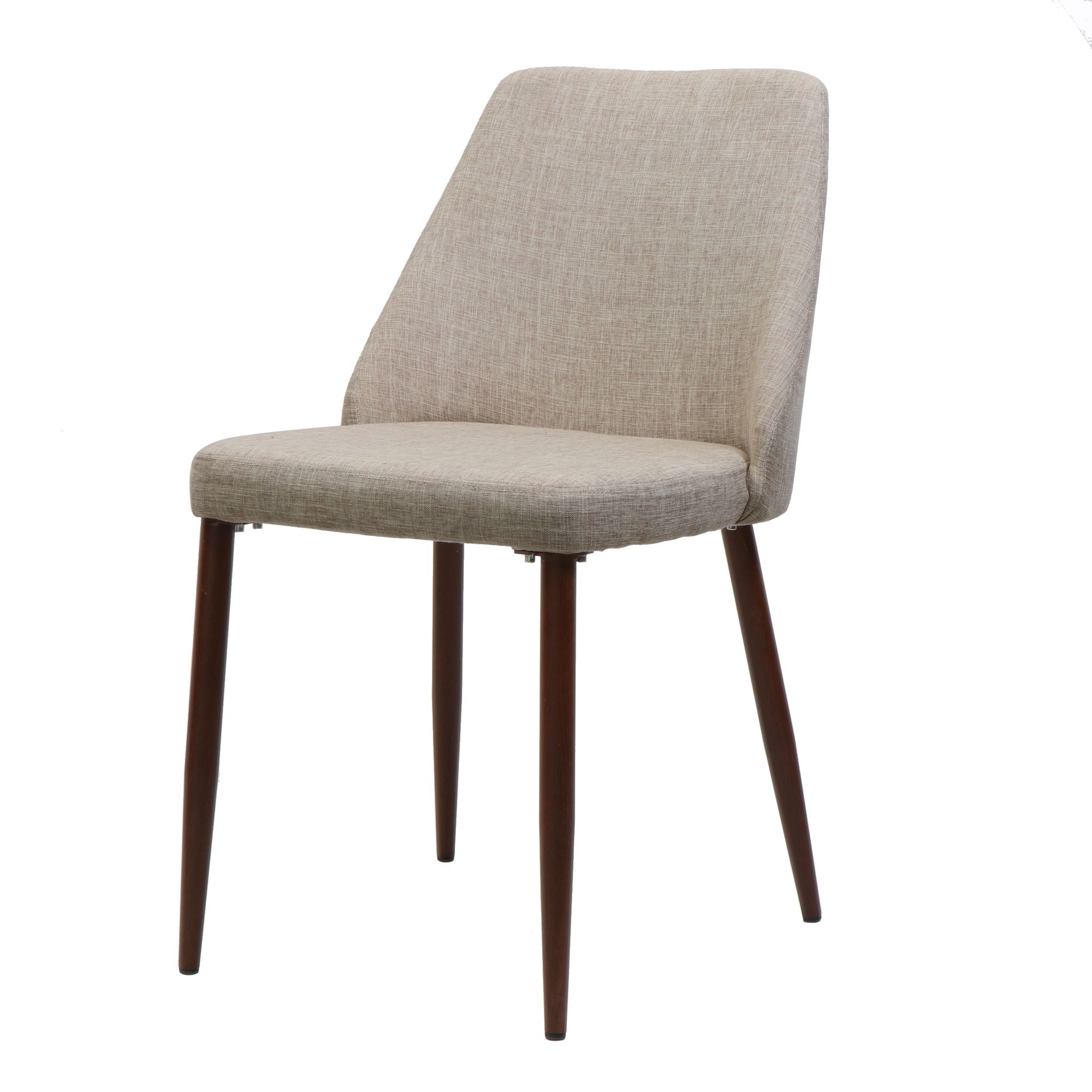 Modern Dining Chair With Iron Legs And Wood Finish