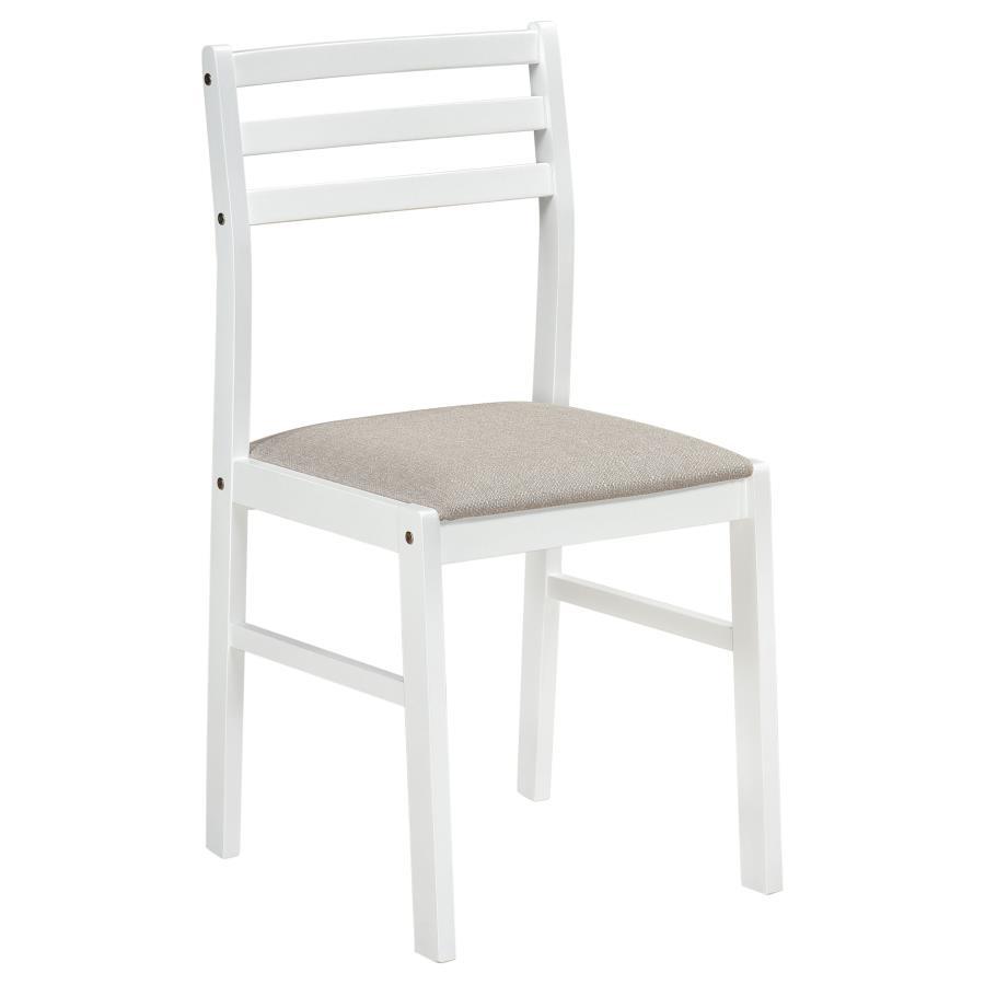 Bucknell - 3 Piece Round Drop Leaf Dining Table Set - White