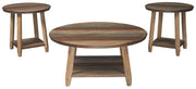 Ashley Furniture Raebecki - Brown - Occasional Table Set (Set of 3) | Meri Furniture