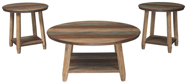 Ashley Furniture Raebecki - Brown - Occasional Table Set (Set of 3) | Meri Furniture