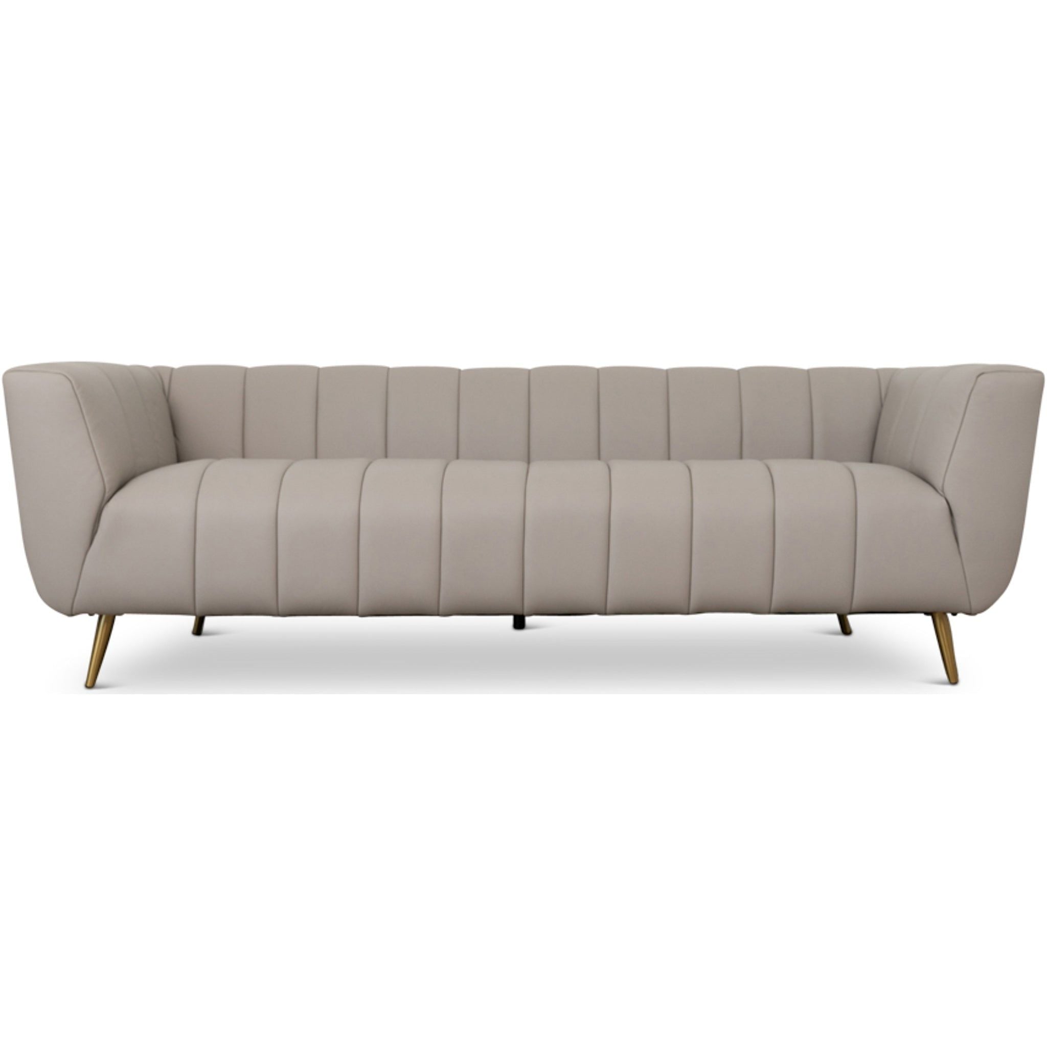 Lamattina - Genuine Italian Leather Channel Tufted Sofa