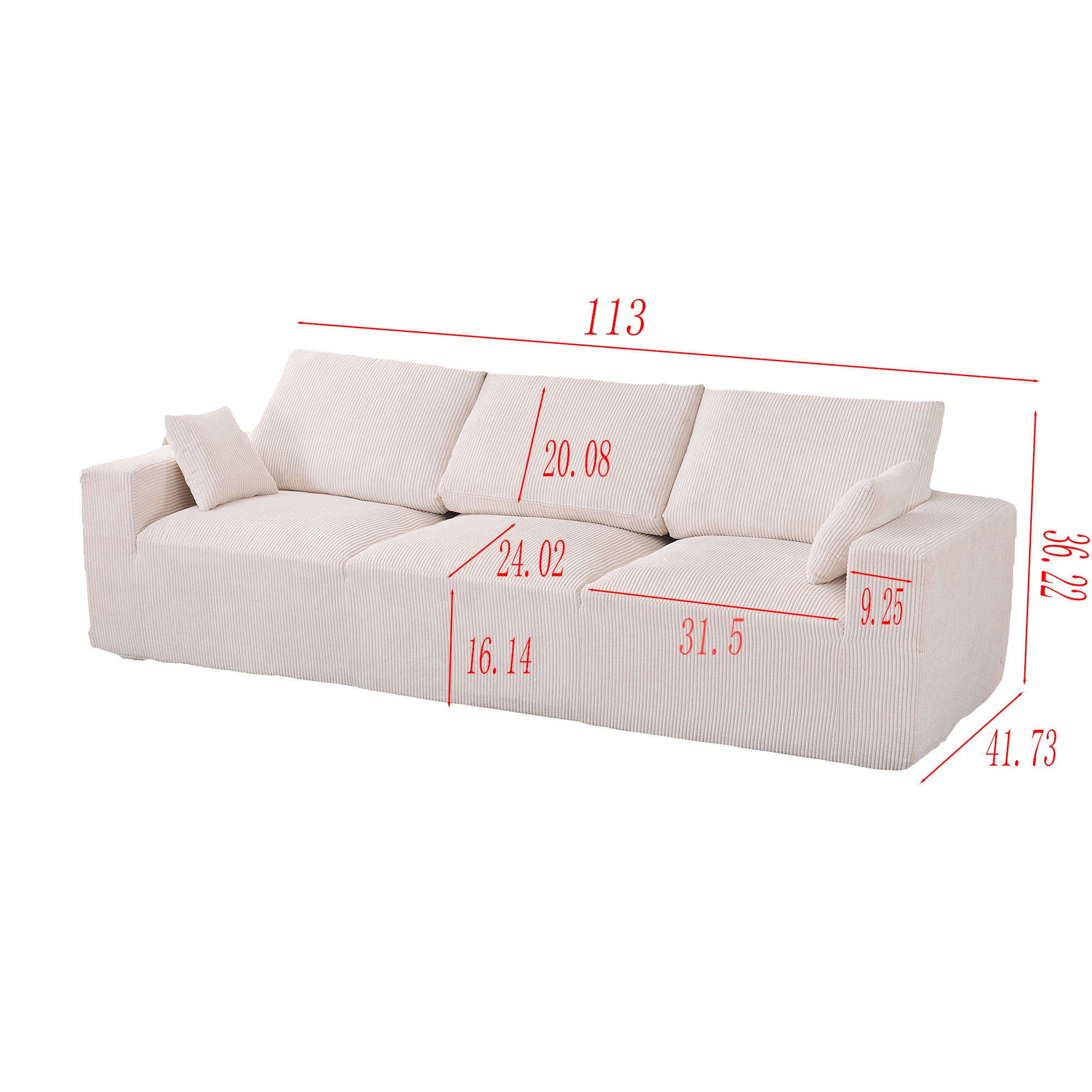 Modular Sectional Sofa With Ottoman, USB And Type C Charger, Petal Armrest Design