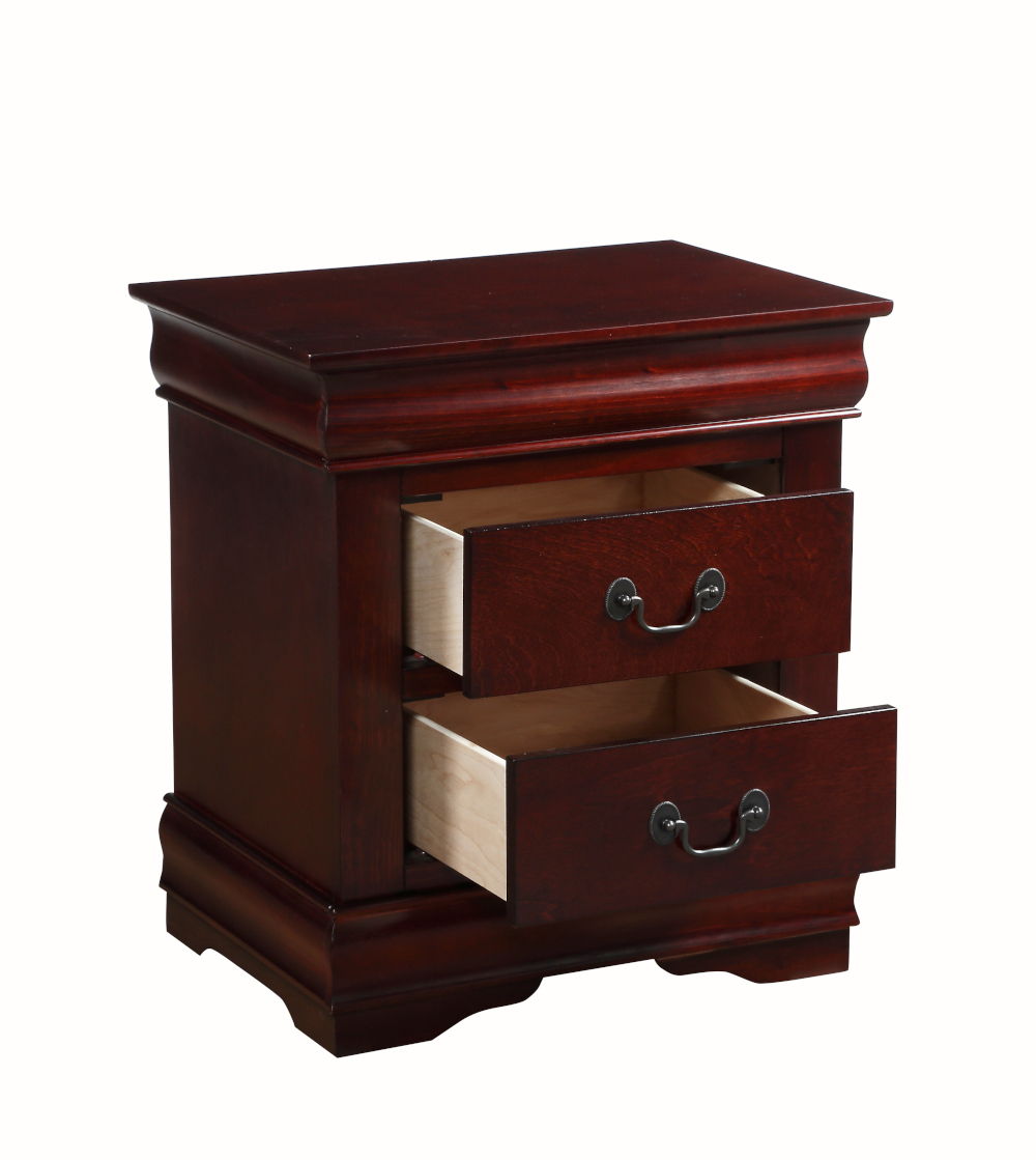ACME Bring casual elegance into your home with the Louis Phillipe nightstand. This nightstand is a piece that offers any bedroom a sophisticated look. | Meri Furniture