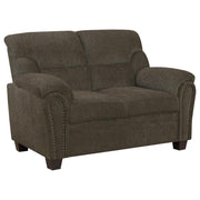 Coaster Fine Furniture Clementine - Upholstered Padded Arm Loveseat | Meri Furniture