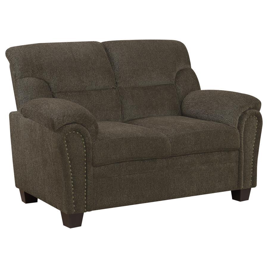 Coaster Fine Furniture Clementine - Upholstered Padded Arm Loveseat | Meri Furniture