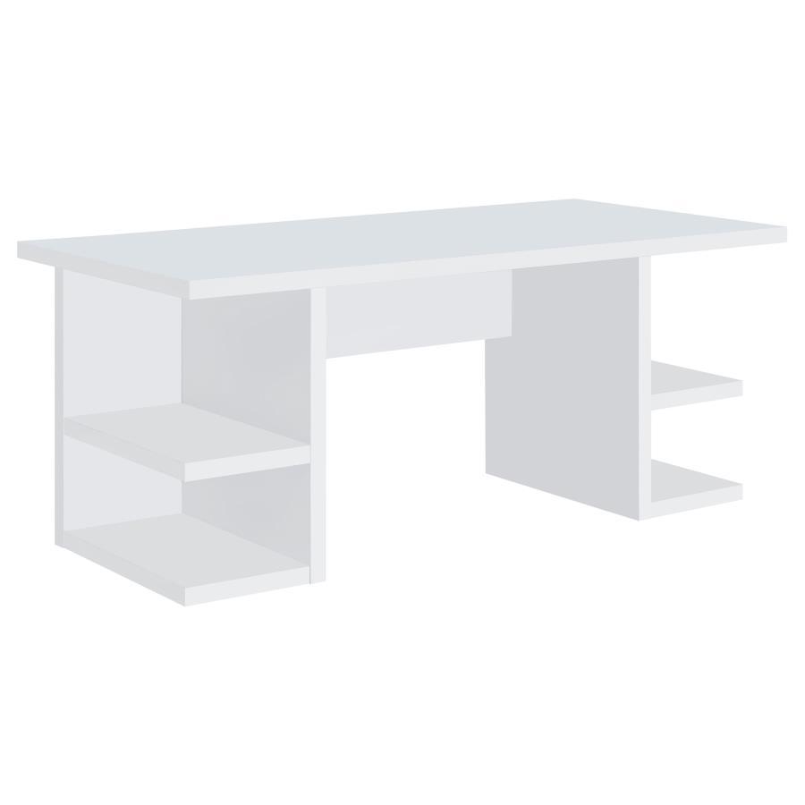 Coaster Fine Furniture Alice - 4-Shelf Engineered Wood Writing Desk - White | Meri Furniture