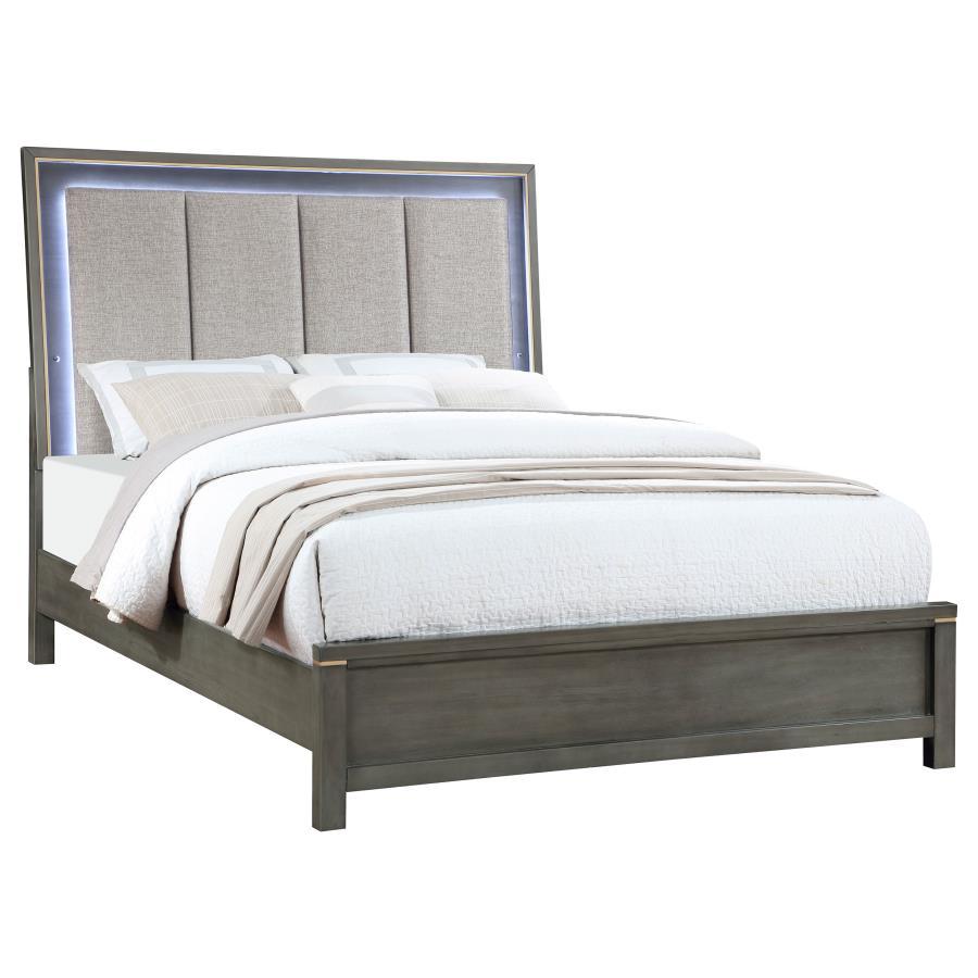 Coaster Fine Furniture Kieran - Wood LED Panel Bed | Meri Furniture