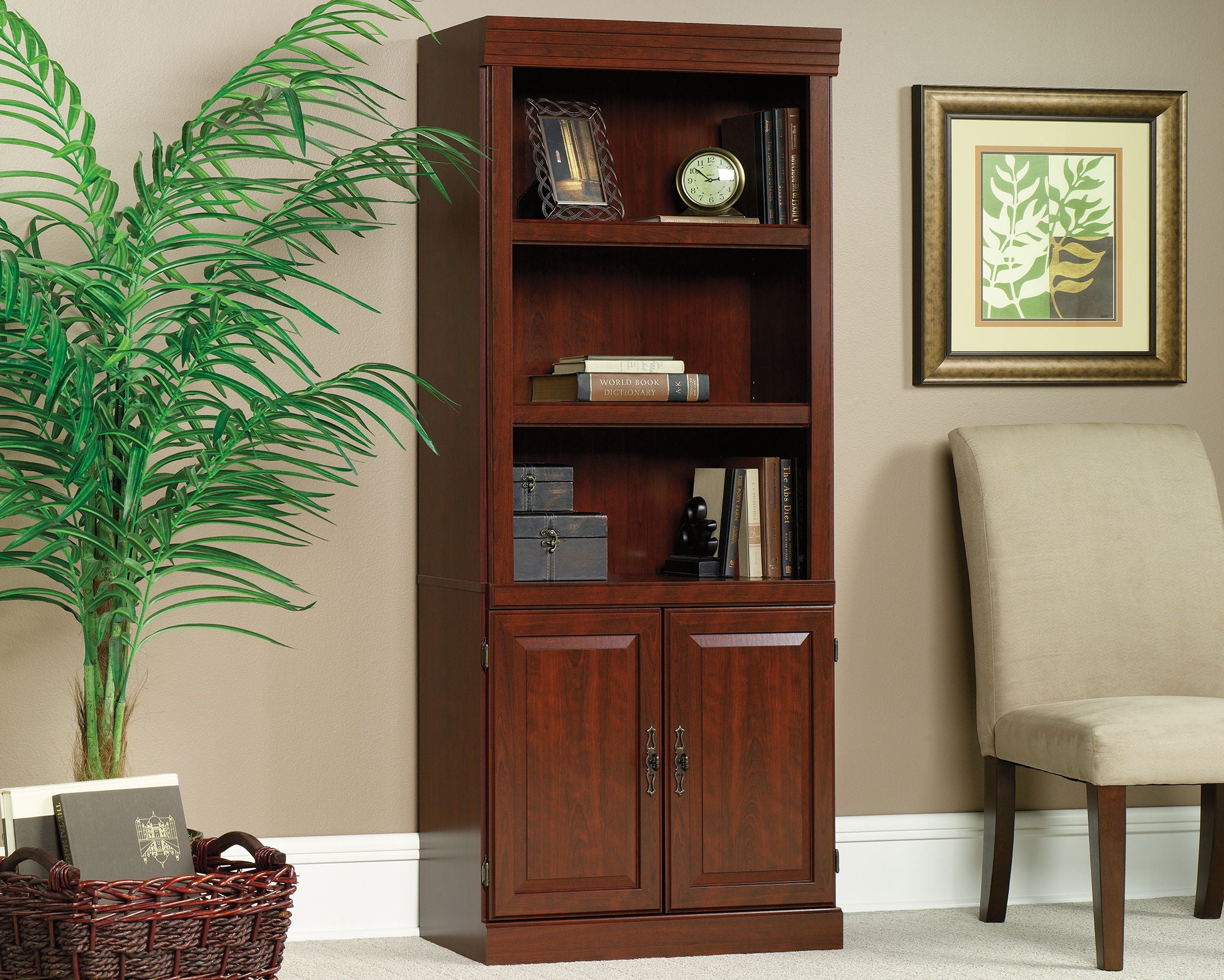 Library With Doors Classic Cherry
