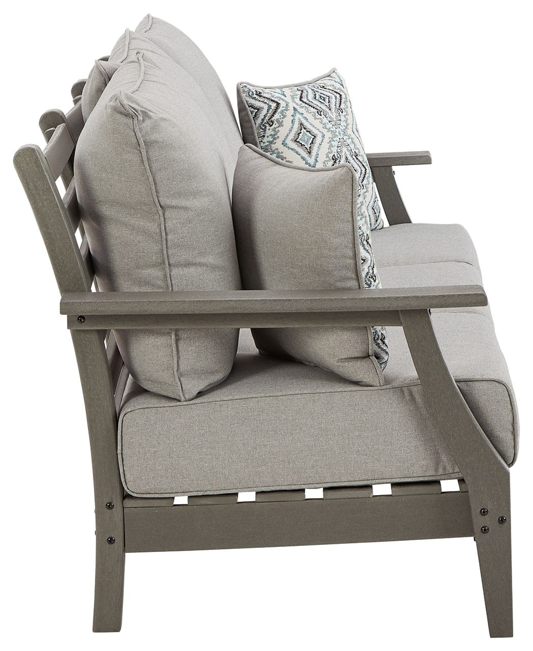 Signature Design by Ashley® Visola - Gray - Sofa With Cushion | Meri Furniture