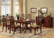 Furniture of America George Town - Dining Table With Double Pedestals - Cherry | Meri Furniture