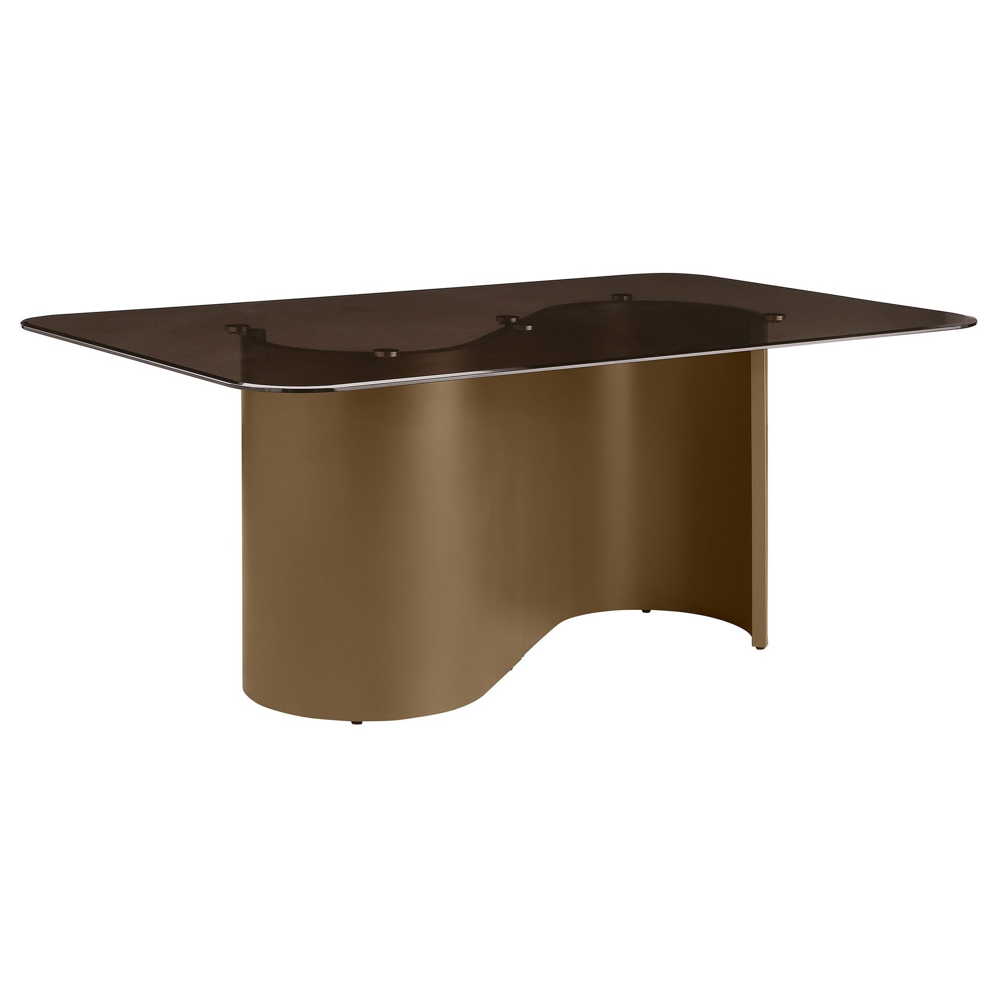 Coaster Fine Furniture Edson - 5 Piece Rectangular Glass Top Dining Table Set - Bronze | Meri Furniture