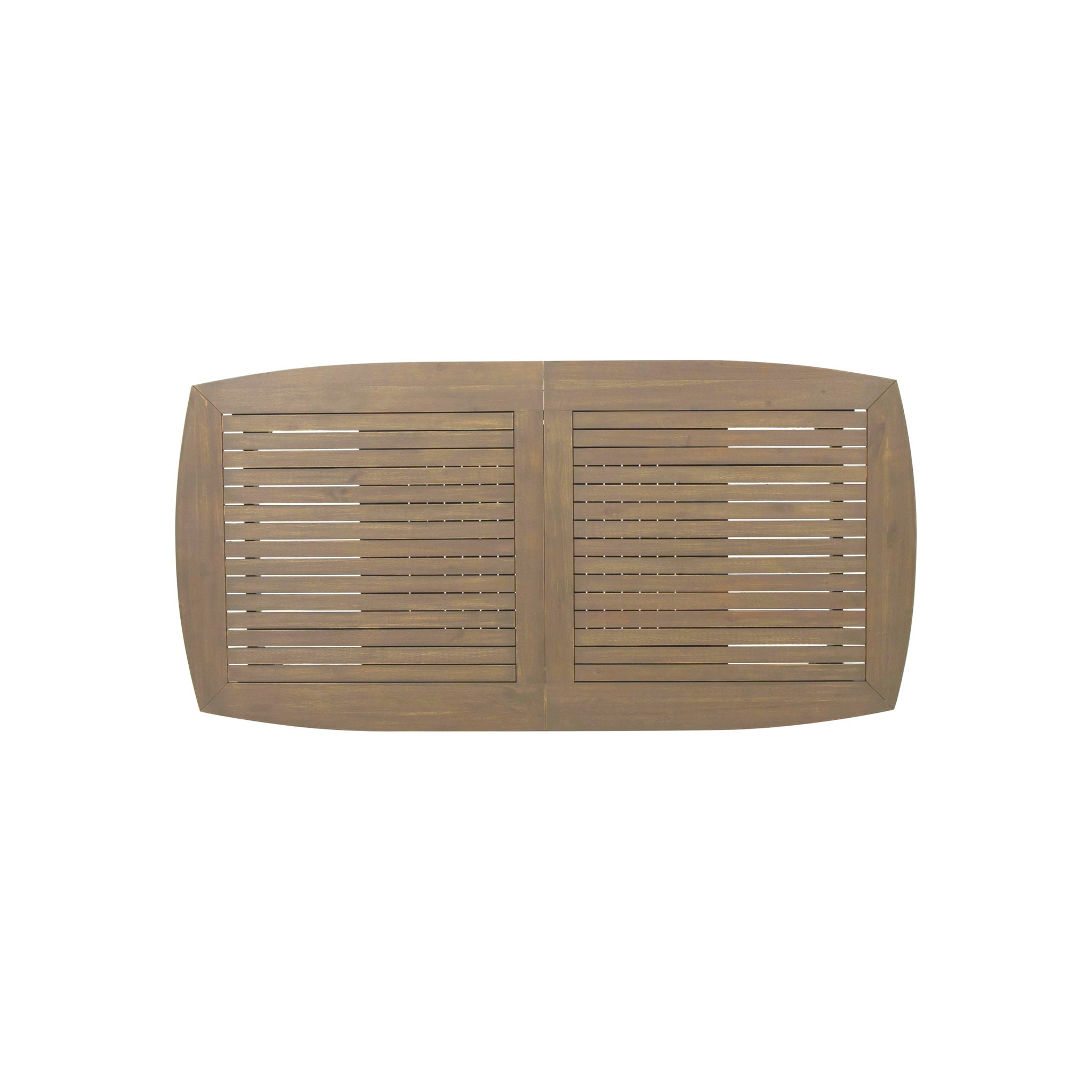 Modern Outdoor Dining Set With Expandable Acacia Wood Table