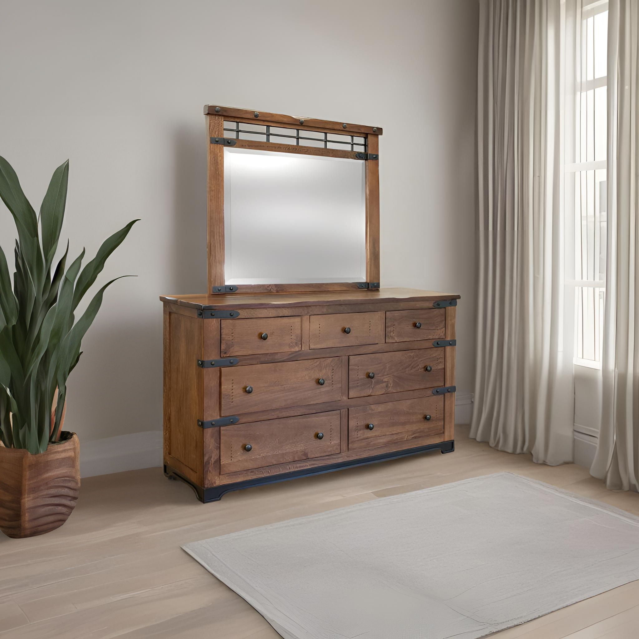 International Furniture Direct Parota - Dresser - Cinnamon Brown | Meri Furniture