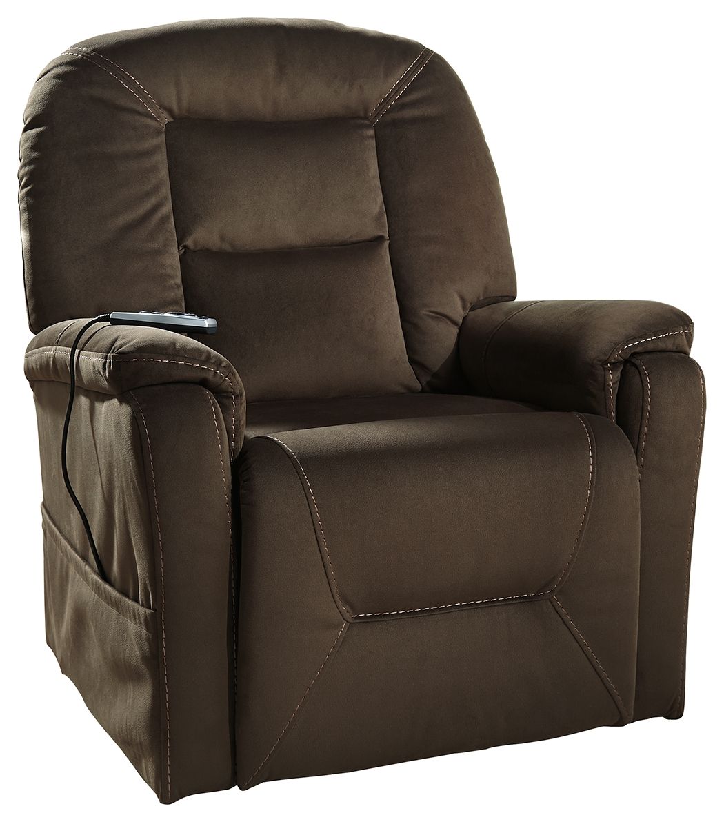 Ashley Furniture Samir - Coffee - Power Lift Recliner | Meri Furniture