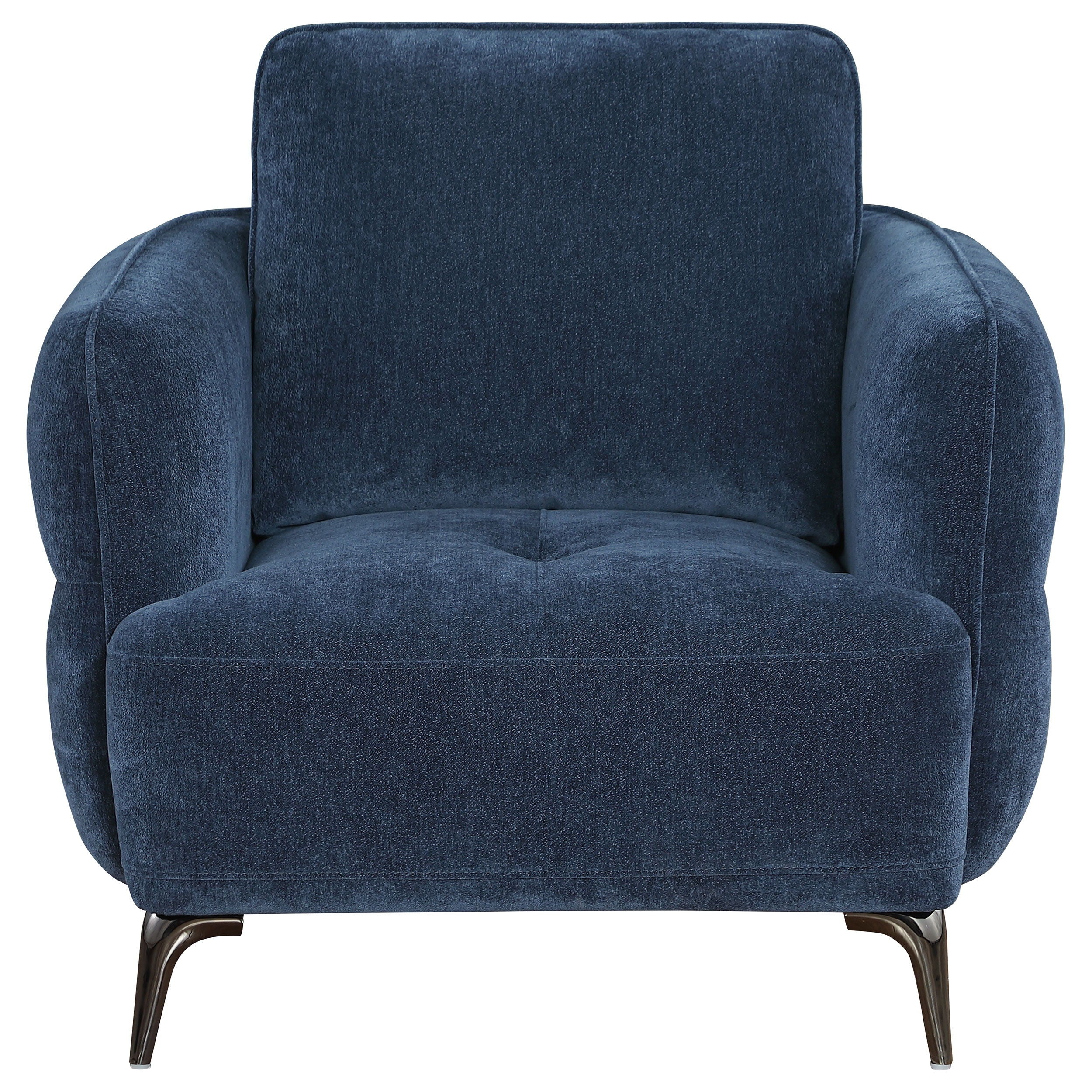 Coaster Fine Furniture Lively - Chenille Upholstered Modern Track Arm Chair - Blue | Meri Furniture