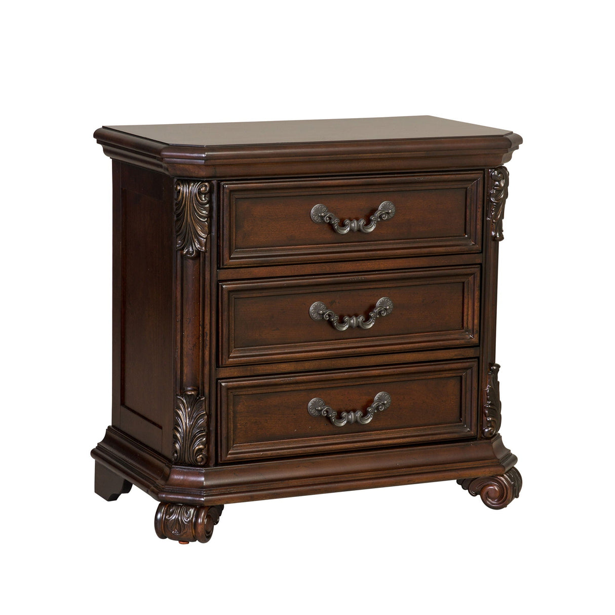 Messina Estates - 3 Drawer Nightstand - Dark Brown