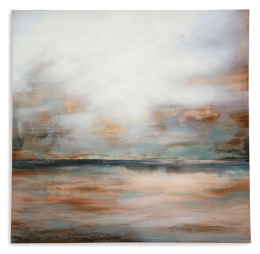 Signature Design by Ashley® Weatheridge - Grey / Gold - Wall Art | Meri Furniture