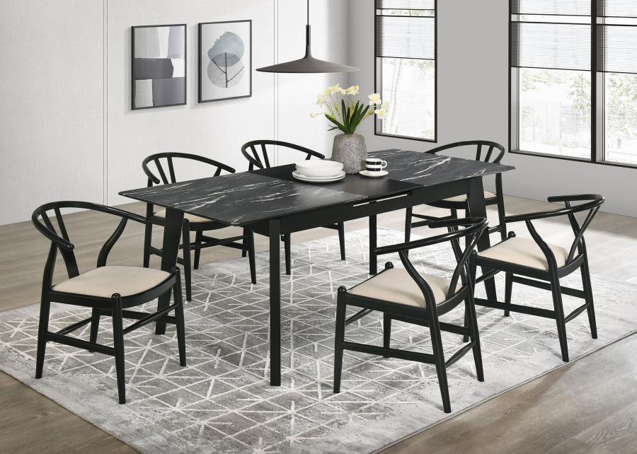 Coaster Fine Furniture Crestmont - Extension Leaf Dining Table Set | Meri Furniture