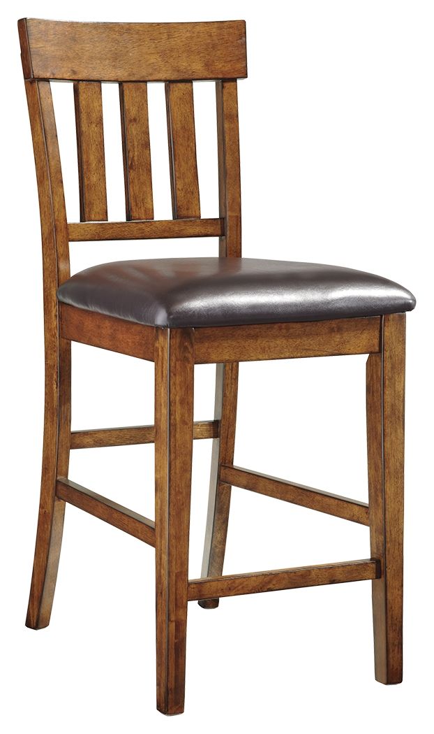 Signature Design by Ashley® Ralene - Medium Brown - Upholstered Barstool (Set of 2) | Meri Furniture