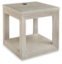 Signature Design by Ashley® Marxhart - Bisque - Square End Table | Meri Furniture