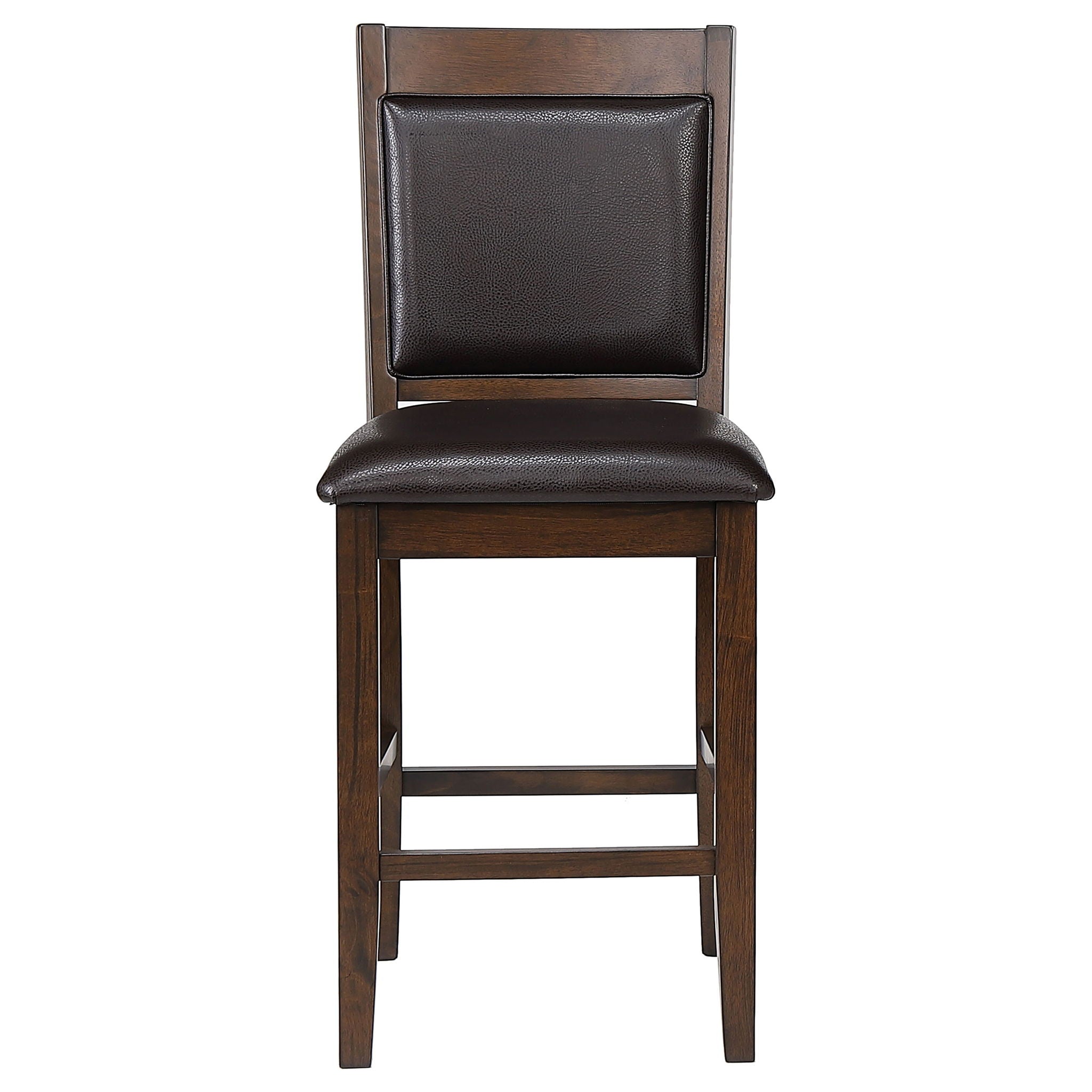 Upholstered Counter Height Chair (Set of 2) - Brown / Walnut