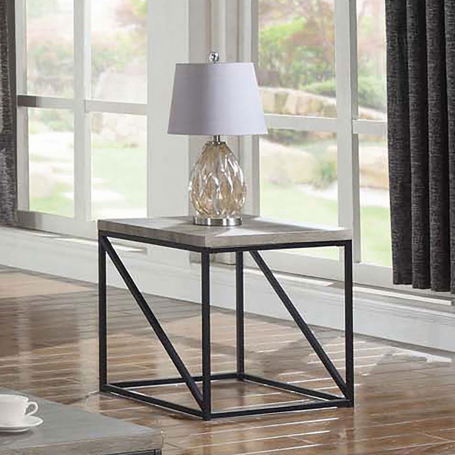 Coaster Fine Furniture Birdie - Square Engineered Wood End Table - Sonoma Gray | Meri Furniture