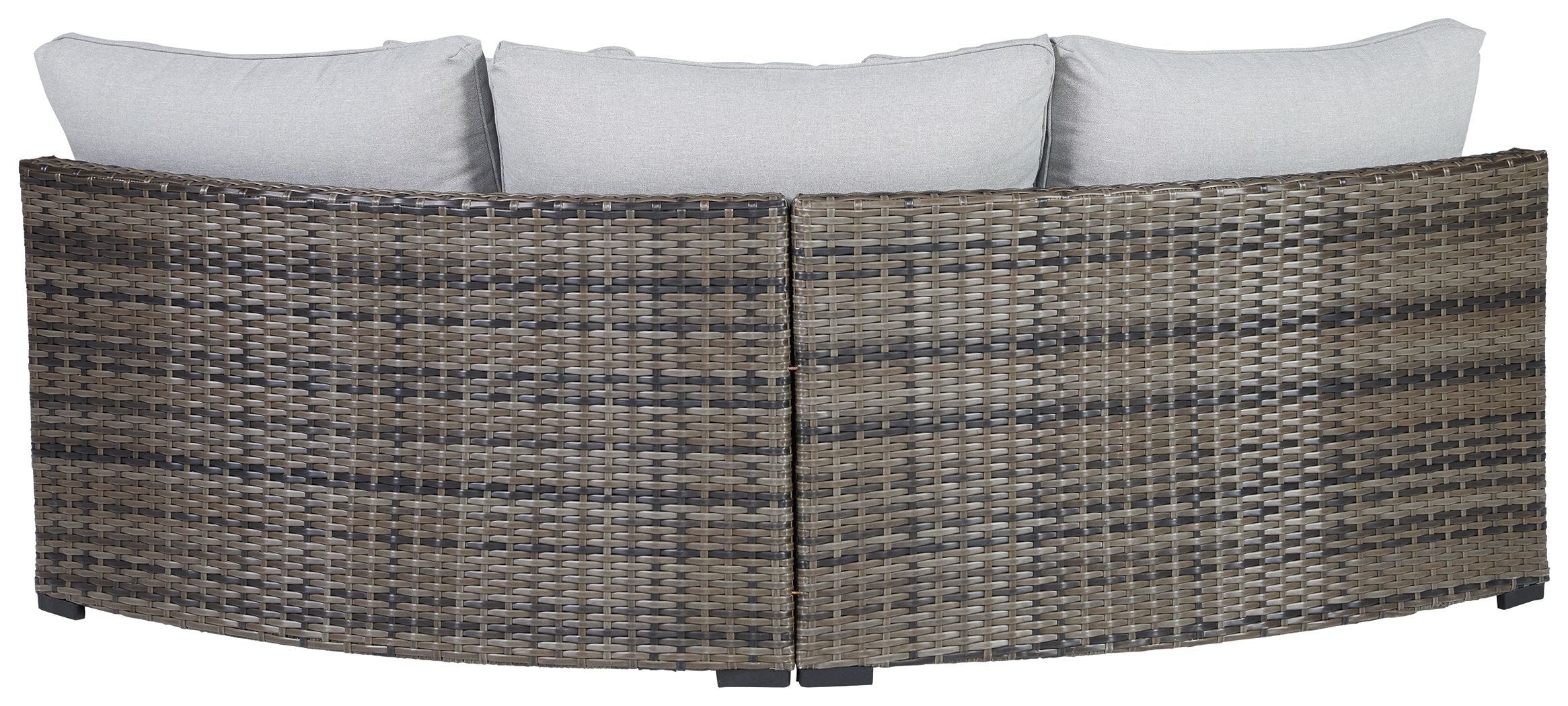 Signature Design by Ashley® Harbor Court - Gray - Curved Loveseat With Cushion | Meri Furniture