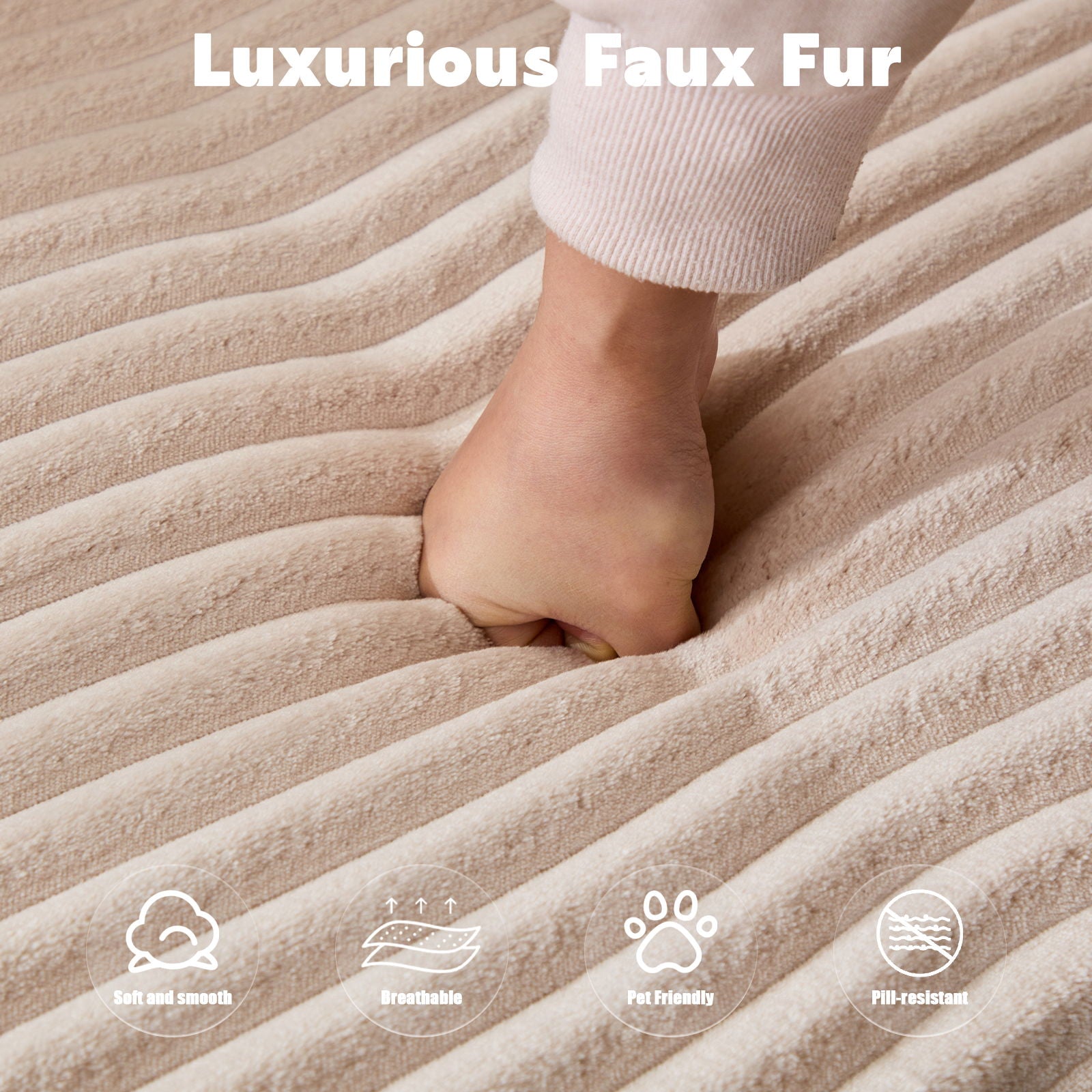 Compression Sectional Couch With Comfy Chaise, Boneless L Shape Sofa With Deep Seat