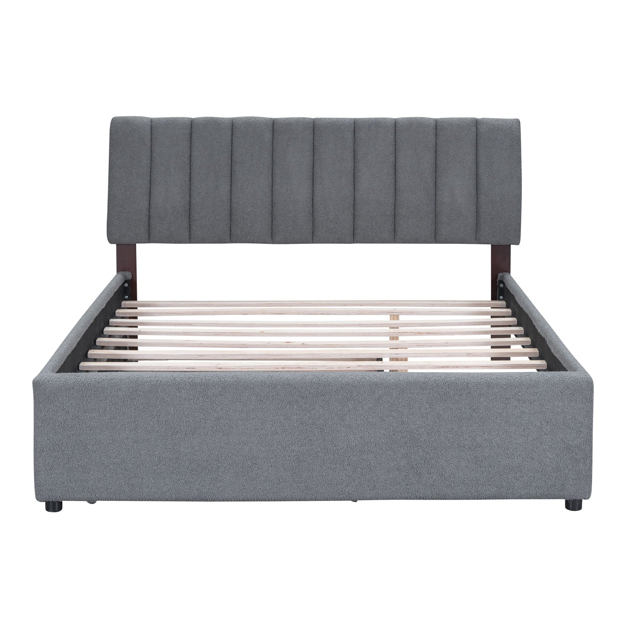 Upholstered Platform Bed With Trundle