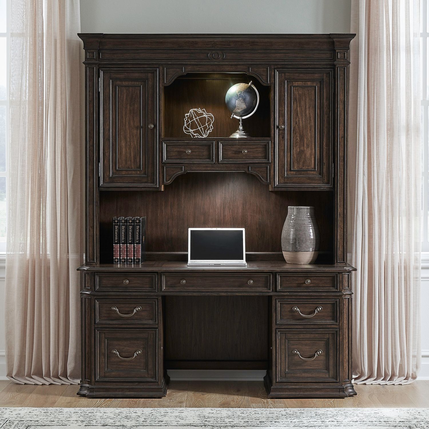 Provence Park - Credenza & Hutch - Brown