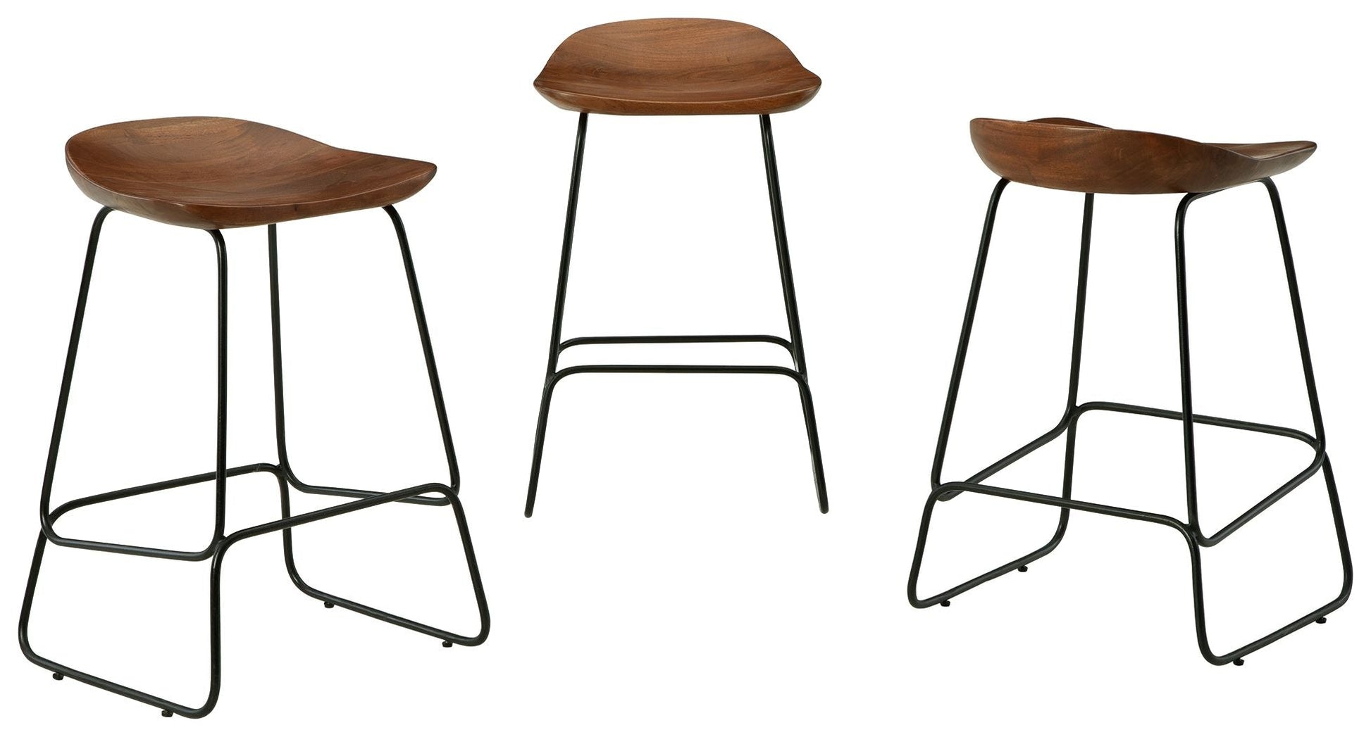 Signature Design by Ashley® Wilinruck - Dark Brown - Stool (Set of 3) | Meri Furniture