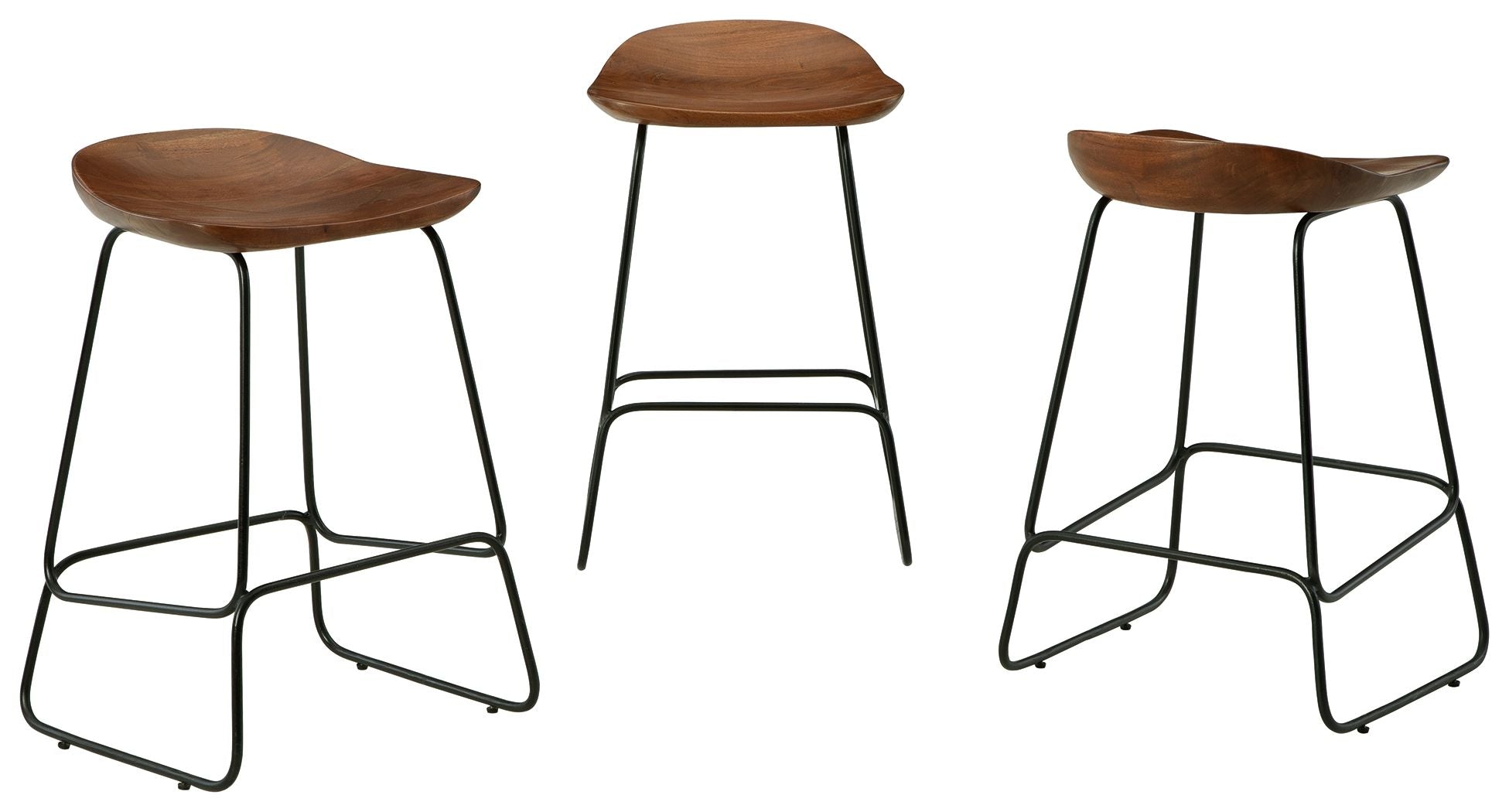 Signature Design by Ashley® Wilinruck - Dark Brown - Stool (Set of 3) | Meri Furniture